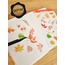 Şeffaf  - LF07 - Flower & Leaf Temalı Laptop, Notebook, Tablet, Telefon, Ajanda Sticker Seti