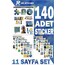 Ar Sticker - 140 Adet - V-Gogh Laptop Notebook Ajanda Defter Tablet Sticker Etiket Çıkartma Seti