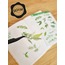 Şeffaf  - LF04 - Flower & Leaf Temalı Laptop, Notebook, Tablet, Telefon, Ajanda Sticker Seti