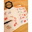 Şeffaf  - LF21 - Flower & Leaf Temalı Laptop, Notebook, Tablet, Telefon, Ajanda Sticker Seti