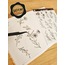 Şeffaf - LF10 - Flower & Leaf Temalı Laptop, Notebook, Tablet, Telefon, Ajanda Sticker Seti