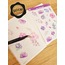 Şeffaf  - LF45 - Flower & Leaf Temalı Laptop, Notebook, Tablet, Telefon, Ajanda Sticker Seti