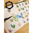 Şeffaf  - LF31 - Flower & Leaf Temalı Laptop, Notebook, Tablet, Telefon, Ajanda Sticker Seti