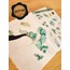 Şeffaf - LF18 - Flower & Leaf Temalı Laptop, Notebook, Tablet, Telefon, Ajanda Sticker Seti