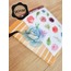 Şeffaf - LF24 - Flower & Leaf Temalı Laptop, Notebook, Tablet, Telefon, Ajanda Sticker Seti