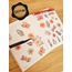 Şeffaf  - LF34 - Flower & Leaf Temalı Laptop, Notebook, Tablet, Telefon, Ajanda Sticker Seti