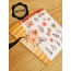 Şeffaf  - LF34 - Flower & Leaf Temalı Laptop, Notebook, Tablet, Telefon, Ajanda Sticker Seti