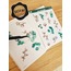 Şeffaf  - LF42 - Flower & Leaf Temalı Laptop, Notebook, Tablet, Telefon, Ajanda Sticker Seti