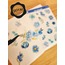 Şeffaf  - LF23 - Flower & Leaf Temalı Laptop, Notebook, Tablet, Telefon, Ajanda Sticker Seti