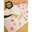 Şeffaf  - LF27 - Flower & Leaf Temalı Laptop, Notebook, Tablet, Telefon, Ajanda Sticker Seti
