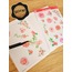 Şeffaf  - LF27 - Flower & Leaf Temalı Laptop, Notebook, Tablet, Telefon, Ajanda Sticker Seti