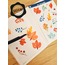 Şeffaf  - LF46 - Flower & Leaf Temalı Laptop, Notebook, Tablet, Telefon, Ajanda Sticker Seti