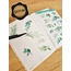 Şeffaf  - LF03 - Flower & Leaf Temalı Laptop, Notebook, Tablet, Telefon, Ajanda Sticker Seti