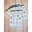LF09 - Flower & Leaf Temalı Laptop, Notebook, Tablet, Telefon, Ajanda Sticker Seti