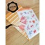 Şeffaf  - LF21 - Flower & Leaf Temalı Laptop, Notebook, Tablet, Telefon, Ajanda Sticker Seti