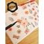 Şeffaf  - LF34 - Flower & Leaf Temalı Laptop, Notebook, Tablet, Telefon, Ajanda Sticker Seti
