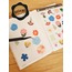 Şeffaf  - LF39 - Flower & Leaf Temalı Laptop, Notebook, Tablet, Telefon, Ajanda Sticker Seti
