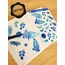 Şeffaf  - LF14 - Flower & Leaf Temalı Laptop, Notebook, Tablet, Telefon, Ajanda Sticker Seti