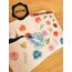 Şeffaf - LF24 - Flower & Leaf Temalı Laptop, Notebook, Tablet, Telefon, Ajanda Sticker Seti