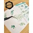Şeffaf  - LF03 - Flower & Leaf Temalı Laptop, Notebook, Tablet, Telefon, Ajanda Sticker Seti