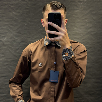 LOUIS&VUITTON PREMIUM GÖMLEK (kahve)