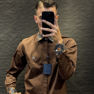 LOUIS&VUITTON PREMIUM GÖMLEK (kahve)