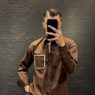HUGO&BOSS PREMIUM GÖMLEK (kahve)