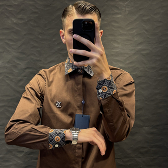 LOUIS&VUITTON PREMIUM GÖMLEK (kahve)
