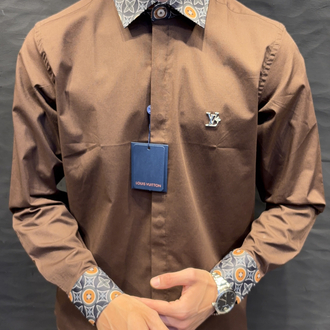 LOUIS&VUITTON PREMIUM GÖMLEK (kahve)