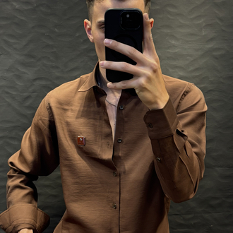 LORO&PİANA PREMIUM KETEN GÖMLEK (KAHVE)