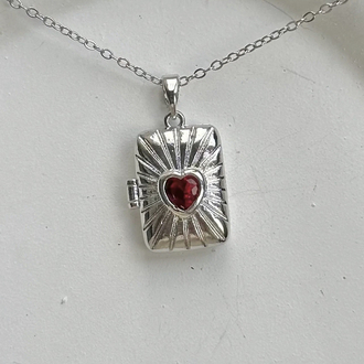 Silver Kitap Kapaklı Kolye 
