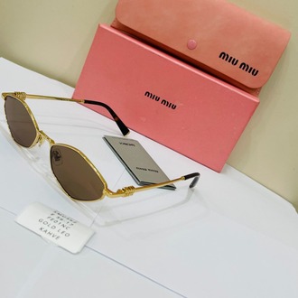 MIU GOLD ÇERÇEVE KAHVE ŞEFFAF CAM