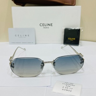 CELİNE GÜMÜŞ ÇERÇEVE MAVİ ŞEFFAF CAM