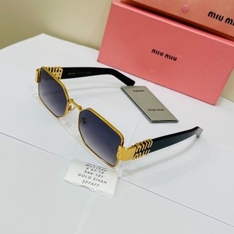 MIU GOLD ÇERÇEVE SİYAH ŞEFFAF CAM