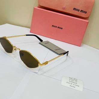 MIU GOLD ÇERÇEVE KAHVE ŞEFFAF CAM