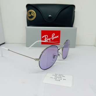 RAYBAN RB-3594 GÜMÜŞ ÇERÇEVE MOR ŞEFFAF CAM