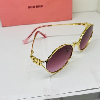 MIU GOLD ÇERÇEVE KIRMIZI ŞEFFAF CAM