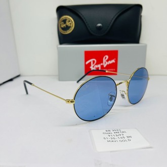 RAYBAN RB-3594 GOLD ÇERÇEVE MAVİ ŞEFFAF CAM