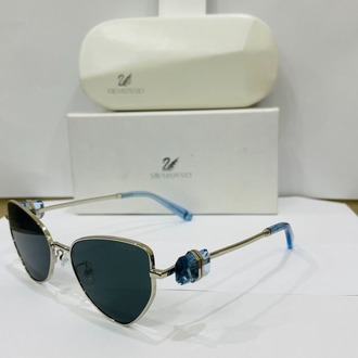 SWAROVSKI MAVİ ÇERÇEVE SİYAH ŞEFFAF CAM