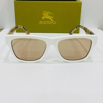 BURBERRY BEYAZ ÇERÇEVE KAHVE ŞEFFAF CAM