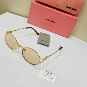 MIU GOLD ÇERÇEVE SARI ŞEFFAF CAM