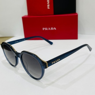 PRADA MAVİ ÇERÇEVE SİYAH ŞEFFAF CAM