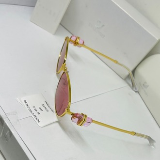 SWAROVSKI GOLD ÇERÇEVE KIRMIZI ŞEFFAF CAM