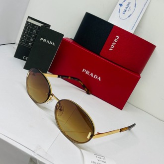 PRADA GOLD ÇERÇEVE KAHVE ŞEFFAF CAM