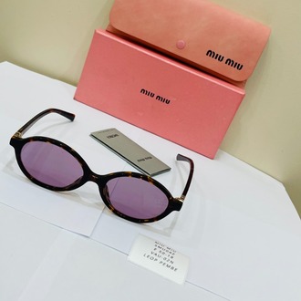 MIU LEOPAR ÇERÇEVE LİLA ŞEFFAF CAM