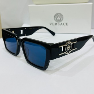 VERSACE SİYAH ÇERÇEVE MAVİ ŞEFFAF CAM