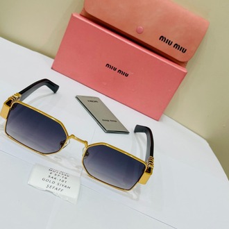 MIU GOLD ÇERÇEVE SİYAH ŞEFFAF CAM