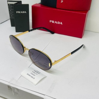 PRADA GOLD ÇERÇEVE SİYAH ŞEFFAF CAM