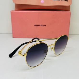 MIU GOLD ÇERÇEVE SİYAH ŞEFFAF CAM