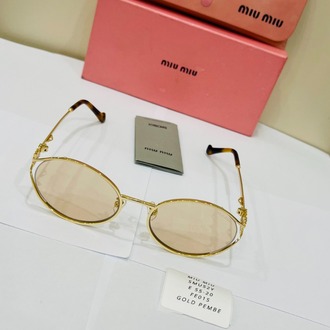 MIU GOLD ÇERÇEVE SARI ŞEFFAF CAM